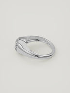 The Cala | Round Bezel Solitaire — 14K White Gold — Side Profile