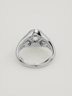The Cala | Round Bezel Solitaire — 14K White Gold — Back View