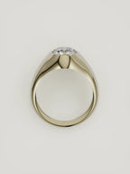 The Cala | Round Bezel Solitaire — 14K Yellow Gold — Top View
