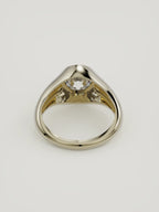 The Cala | Round Bezel Solitaire — 14K Yellow Gold — Back View