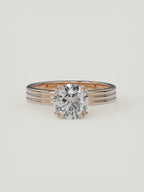 The Lira | Round Solitaire — 14K Rose Gold — Front View