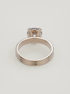 The Lira | Round Solitaire — 14K Rose Gold — Back View