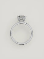 The Lira | Round Solitaire — 14K White Gold — Top View