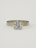 The Lira | Round Solitaire — 14K Yellow Gold — Front View