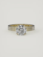 The Lira | Round Solitaire — 14K Yellow Gold — Front View