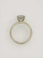 The Lira | Round Solitaire — 14K Yellow Gold — Top View