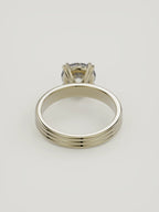 The Lira | Round Solitaire — 14K Yellow Gold — Back View
