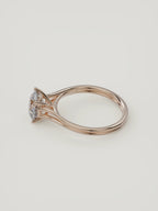 The Duo | Round Solitaire — 14K Rose Gold — Side Profile