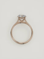 The Duo | Round Solitaire — 14K Rose Gold — Top View