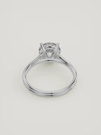 The Duo | Round Solitaire — 14K White Gold — Back View