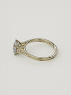 The Duo | Round Solitaire — 14K Yellow Gold — Side Profile