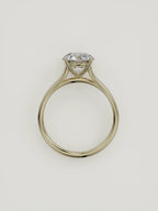 The Duo | Round Solitaire — 14K Yellow Gold — Top View