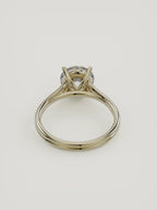 The Duo | Round Solitaire — 14K Yellow Gold — Back View