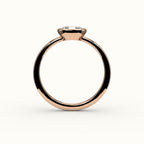 East-West Elongated Cushion Bezel Ring Setting