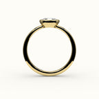 East-West Elongated Cushion Bezel Ring Setting