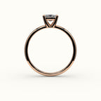 East-West Elongated Cushion Solitaire Ring Setting