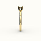 East-West Elongated Cushion Solitaire Ring Setting