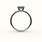 East-West Emerald Cut Solitaire Ring Setting