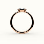 East-West Hexagon Cut Bezel Ring Setting