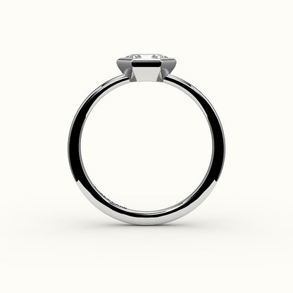 Engaste de anillo con bisel de corte hexagonal este-oeste