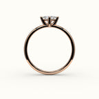 East-West Hexagon Cut Solitaire Ring Setting