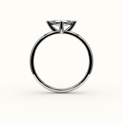 Engaste de anillo solitario de corte marquesa este-oeste
