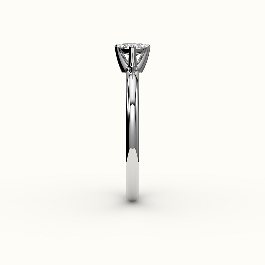 Engaste de anillo solitario de corte marquesa este-oeste