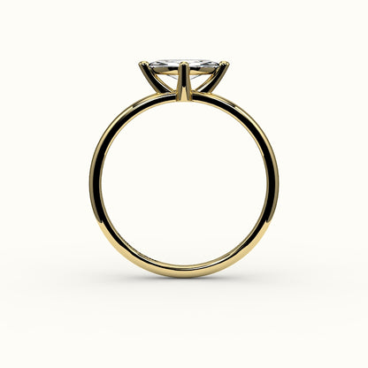 Engaste de anillo solitario de corte marquesa este-oeste