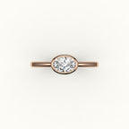 East-West Oval Bezel Ring Setting