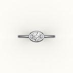 East-West Oval Bezel Ring Setting
