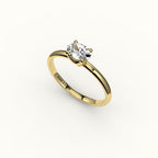 East-West Oval Solitaire Ring Setting