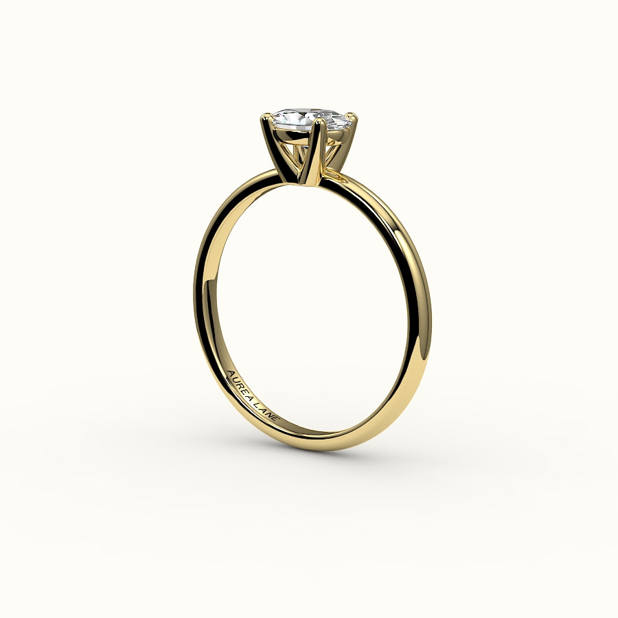 East-West Oval Solitaire Ring Setting