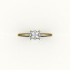 East-West Oval Solitaire Ring Setting