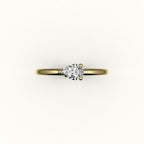 East-West Pear Cut Solitaire Ring Setting