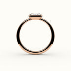 East-West Radiant Cut Bezel Ring Setting