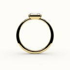 East-West Radiant Cut Bezel Ring Setting