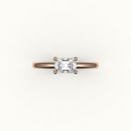 East-West Radiant Cut Solitaire Ring Setting
