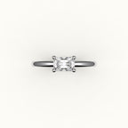 East-West Radiant Cut Solitaire Ring Setting