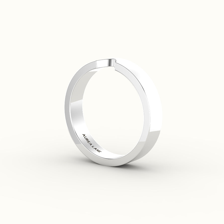 Classic Marquise Cut Carved Wedding Band