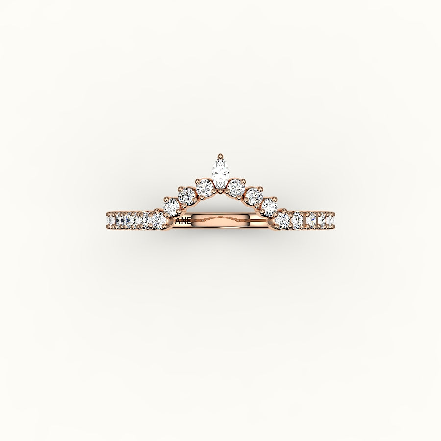 Banda de diamantes con corona de marquesa