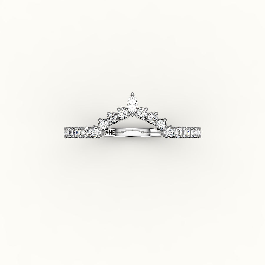 Banda de diamantes con corona de marquesa