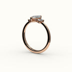 Marquise Cut Three-Stone Setting with Vertical Baguettes