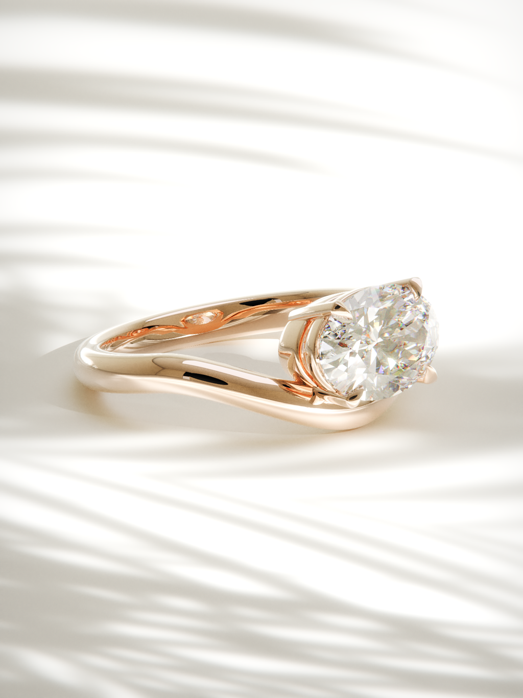 The Arco | East West Oval Solitaire (Copy) (Copy)