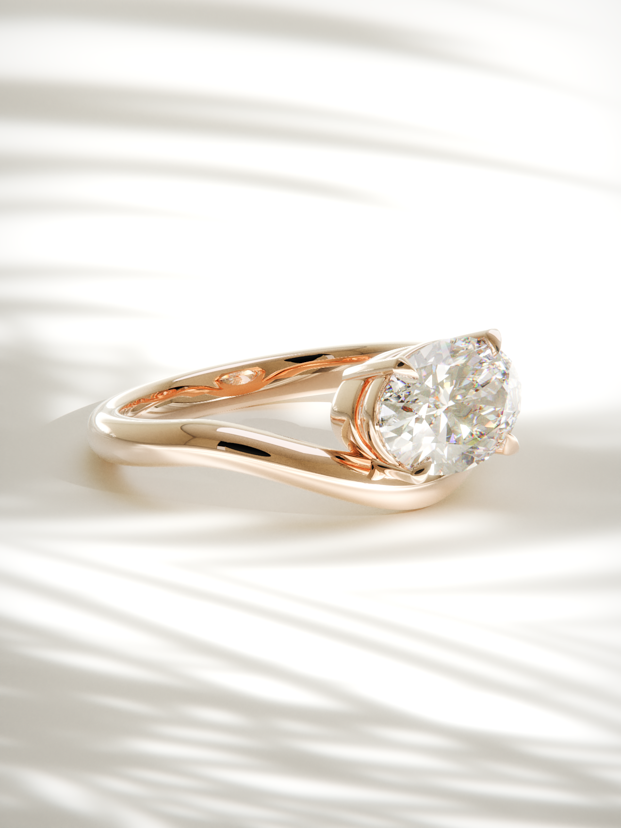 The Arco | East West Oval Solitaire (Copy) (Copy)