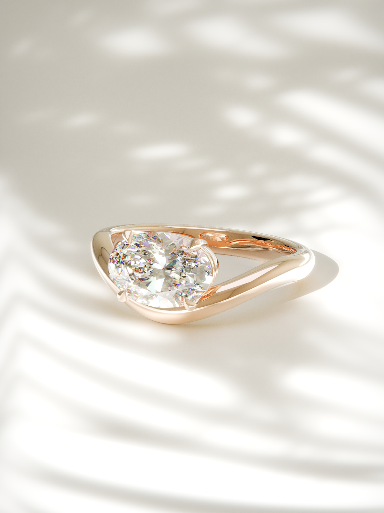 The Arco | East West Oval Solitaire (Copy) (Copy)