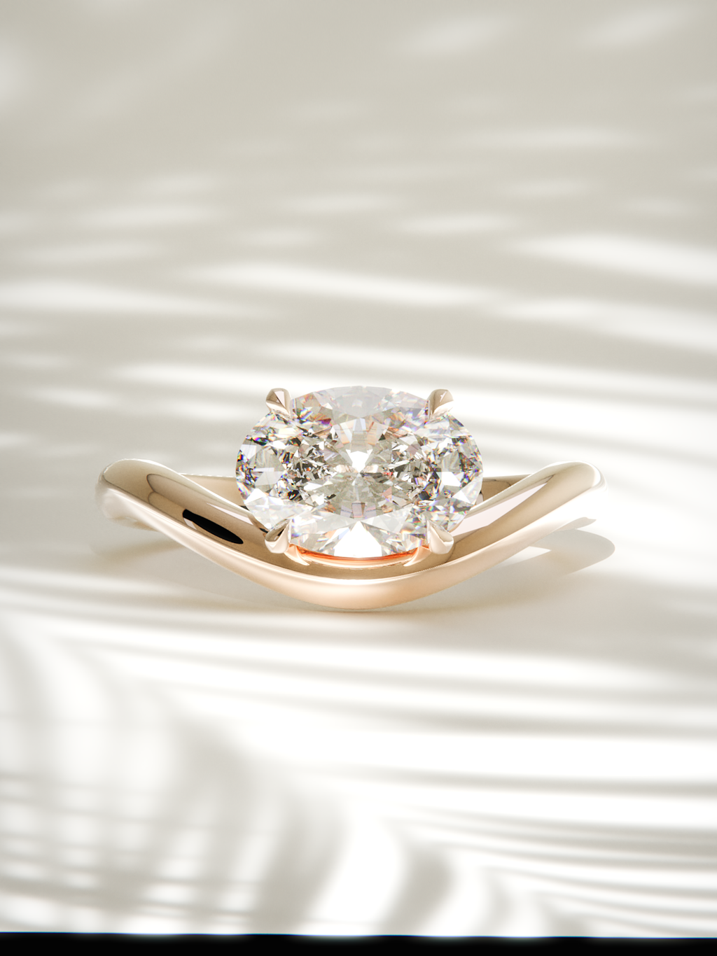 The Arco | East West Oval Solitaire (Copy) (Copy)