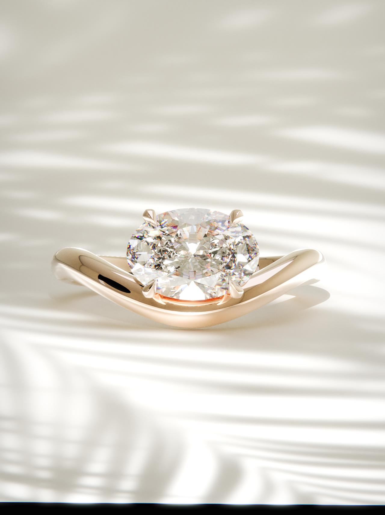 The Arco | East West Oval Solitaire (Copy) (Copy)