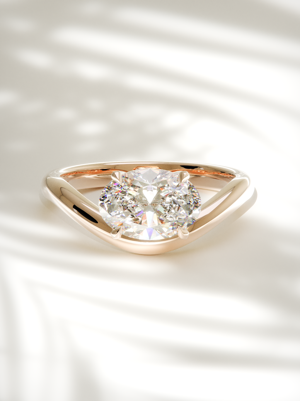 The Arco | East West Oval Solitaire (Copy) (Copy)