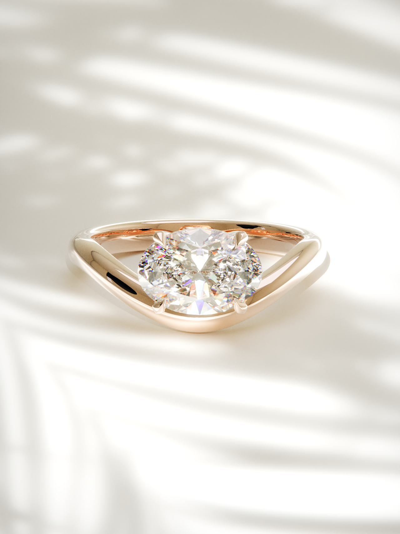 The Arco | East West Oval Solitaire (Copy) (Copy)
