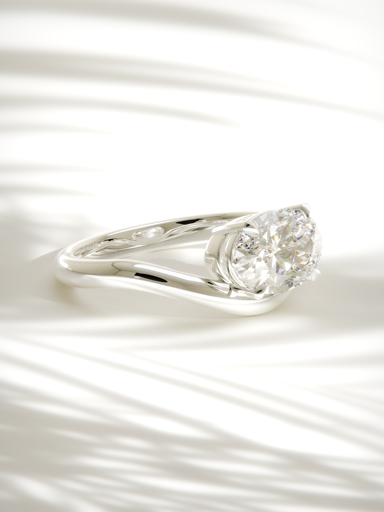 The Arco | East West Oval Solitaire (Copy) (Copy)